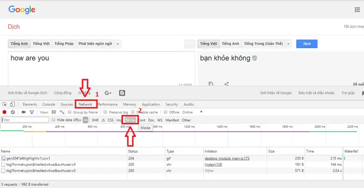 Chọn Network Chọn Network