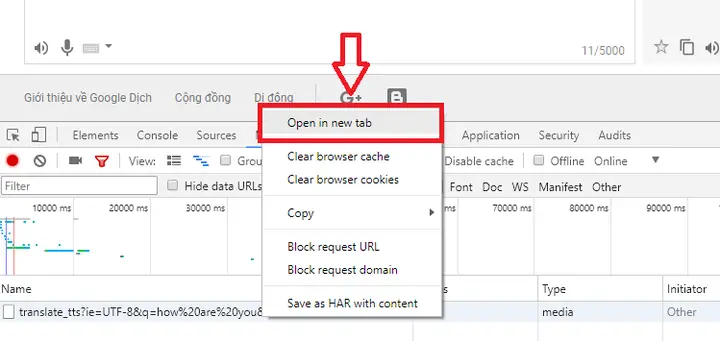 Chọn Open In New Tab Chọn Open In New Tab