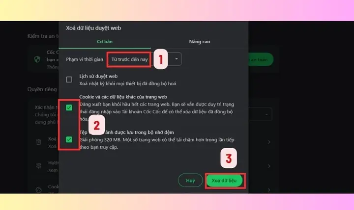 Dọn Sạch Bộ Nhớ Cache Và Cookie Có Trên Trình Duyệt Dọn Sạch Bộ Nhớ Cache Và Cookie Có Trên Trình Duyệt