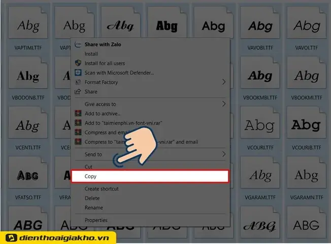 Cách Dùng Font Chữ Tải Về Thông Qua Ổ C