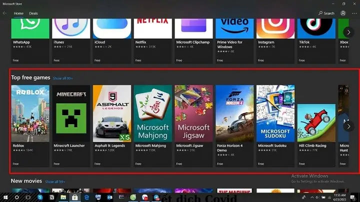 Cách Tải Game Qua Window Store