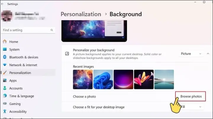Cách Đổi Hình Nền Bằng Ảnh Tải Về Trên Máy Tính Windows 11 Cách Đổi Hình Nền Bằng Ảnh Tải Về Trên Máy Tính Windows 11