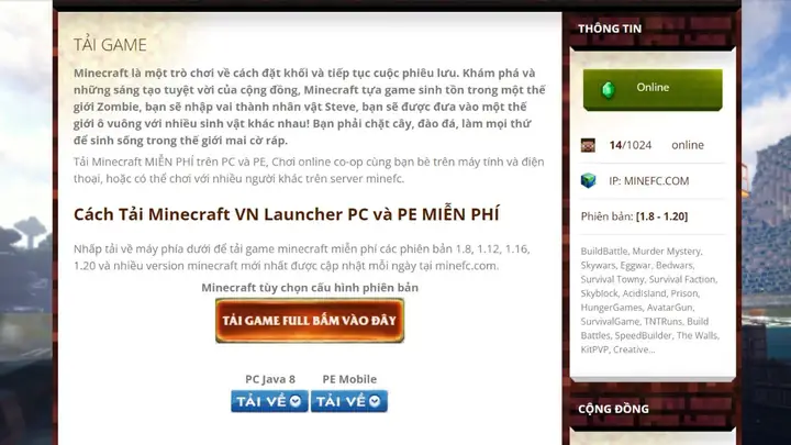 Cách Tải Minecraft Pc Miễn Phí
