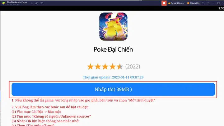 Cách Tải Poke Đại Chiến Trên Máy Tính, Pc