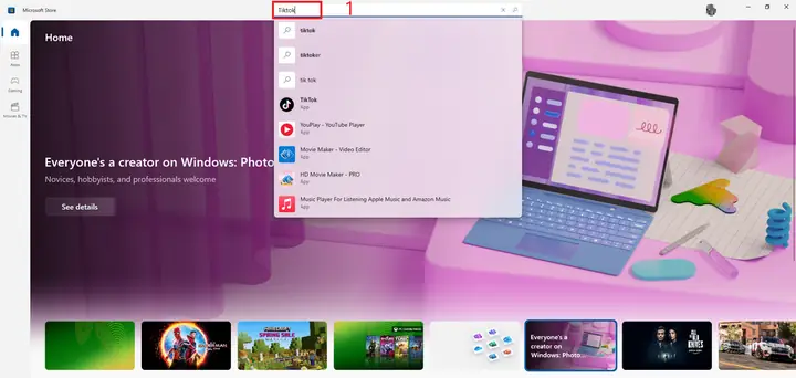 Tải Tiktok Về Máy Tính Qua Microsoft Store