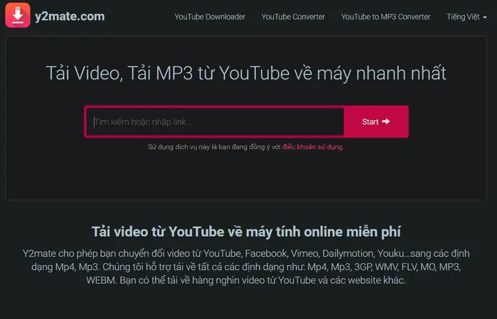 Sử Dụng Trang Web Y2mate Sử Dụng Trang Web Y2mate
