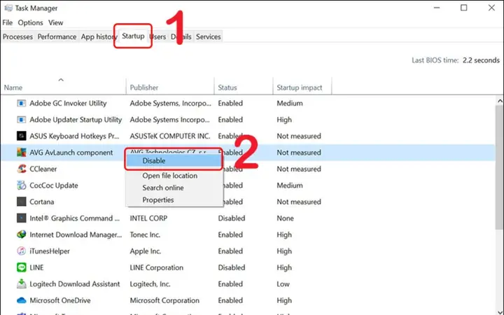 Tắt Các Ứng Dụng Khởi Động Cùng Windows