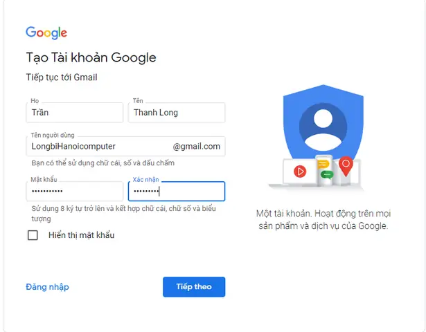 Hướng Dẫn Các Chi Tiết Cách Tạo Tài Khoản Email Gmail Trên Máy Tính