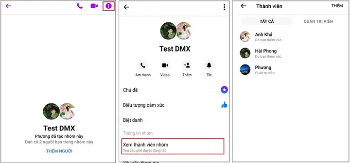 Xem Thành Viên Nhóm
