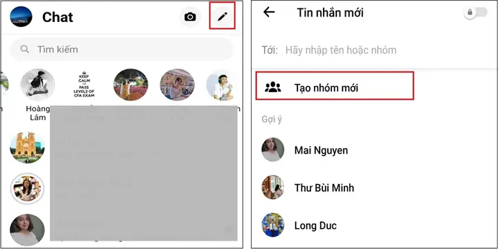 1tạo Nhóm Messenger Trên Điện Thoại