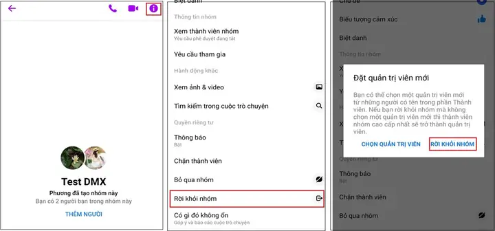 Rời Khỏi Nhóm