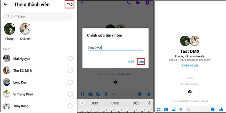 1tạo Nhóm Messenger Trên Điện Thoại
