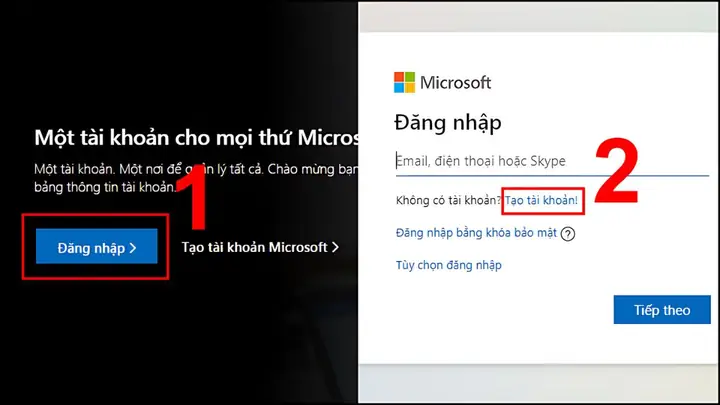 Tạo Tài Khoản Microsoft Bằng Số Điện Thoại
