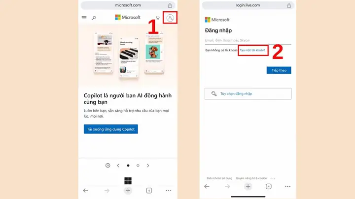 Tạo Tài Khoản Microsoft Trên Điện Thoại Đơn Giản