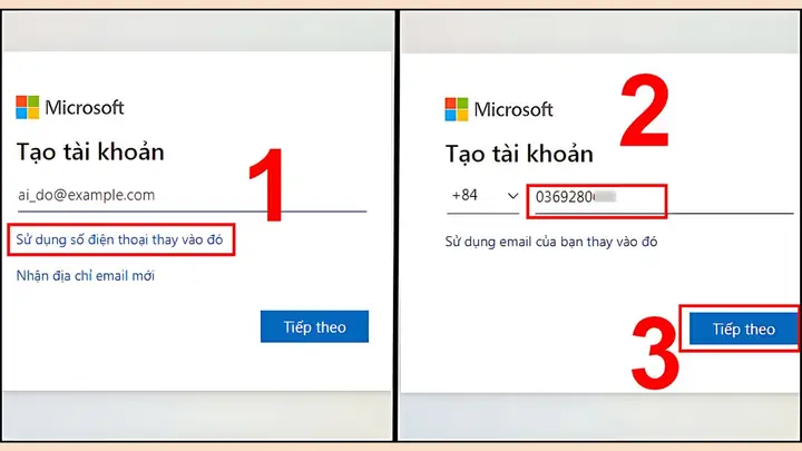 Tạo Tài Khoản Microsoft Bằng Số Điện Thoại