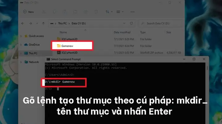 Cách Tạo Thư Mục Mới Bằng Dòng Lệnh