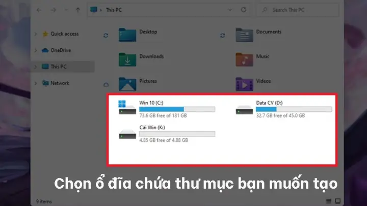 Cách Tạo Thư Mục Mới Bằng Phím Tắt