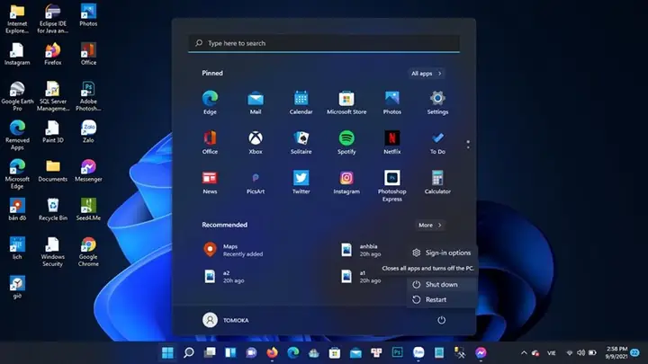 Cách Tắt Máy Tính Trên Windows 11 Bằng Shut Down Menu