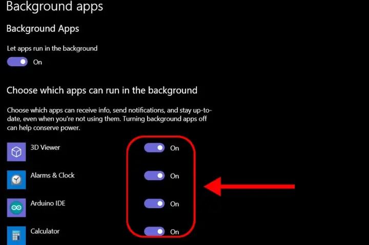 Cách Tắt Ứng Dụng Chạy Ngầm Bằng Windows Settings