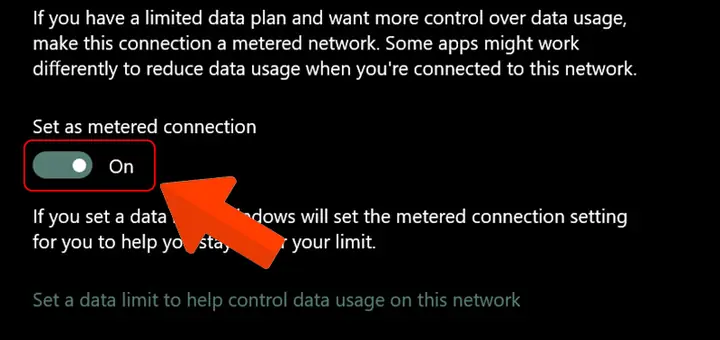 Thiết Lập Kết Nối Wi-fi Ở Chế Độ Metered Connection
