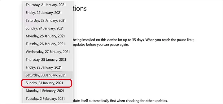 Tạm Dừng Windows Update Bằng Settings