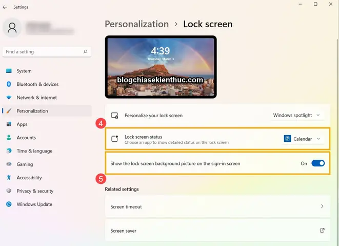 #3. Cách Thay Đổi Màn Hình Khóa Trên Windows 11 #3. Cách Thay Đổi Màn Hình Khóa Trên Windows 11