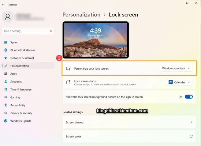 #3. Cách Thay Đổi Màn Hình Khóa Trên Windows 11 #3. Cách Thay Đổi Màn Hình Khóa Trên Windows 11