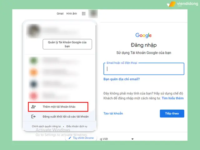 Cách Thêm Tài Khoản Google Trên Máy Tính, Laptop Thông Qua Trình Duyệt