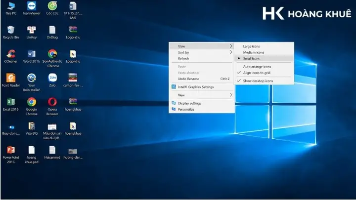 Thu Nhỏ Biểu Tượng Trên Màn Hình Máy Tính Windows