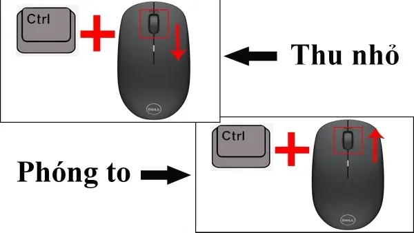 Cách 2: Sử Dụng Tổ Hợp Phím Ctrl Và Lăn Chuột: