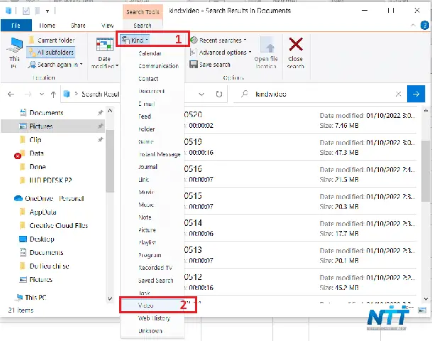 Tìm Kiếm Phân Loại File Tập Tin Với Từ Khóa Kind