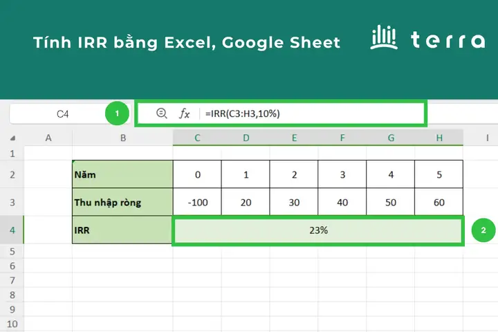 Cách Tính Irr Bằng Excel Hoặc Google Sheet