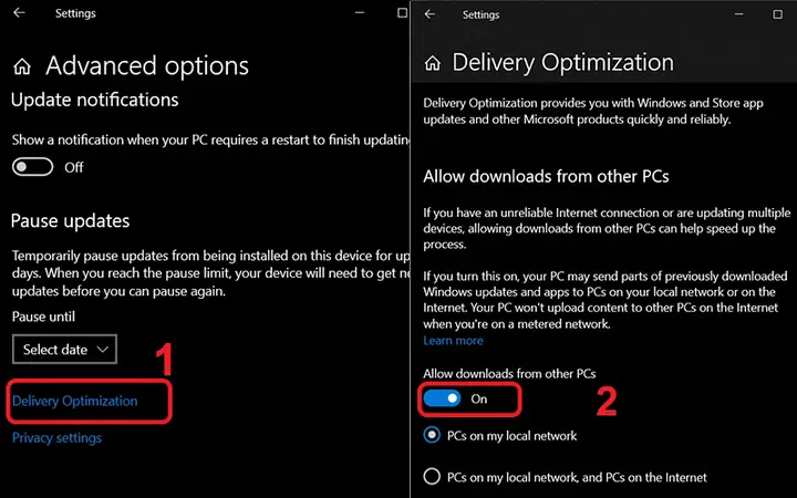 Tắt Một Số Tùy Chọn Của Windows Update