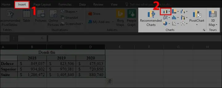 Cách Vẽ Biểu Đồ Cột Trong Excel