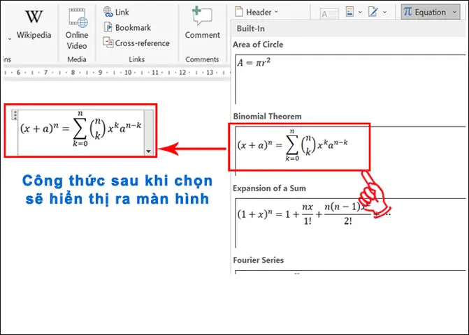 1viết Công Thức Toán Học Bằng Công Cụ Có Sẵn Trên Word