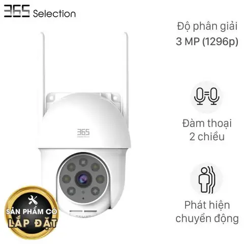 Camera Ip Ngoài Trời 360 Độ 3mp 365 Selection Oc1