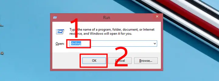 - Kiểm Tra Bằng Lệnh "dxdiag" Trong Hộp Thoại Run