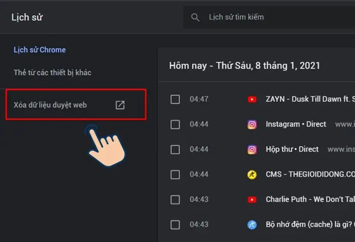 Cách Xóa Bộ Nhớ Cache Trên Trình Duyệt Chrome Của Máy Tính
