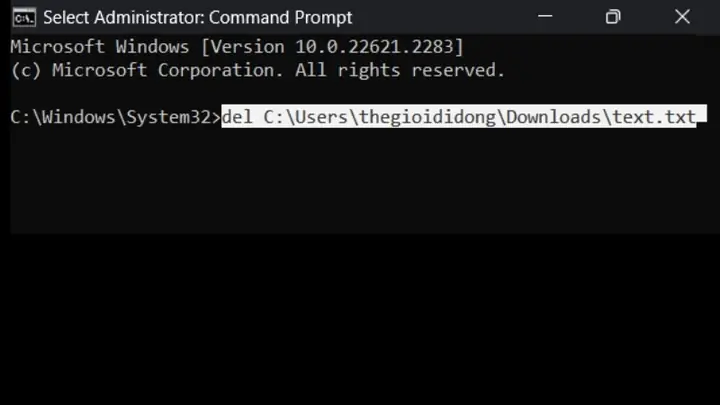 Xóa File Cứng Đầu Bằng Cmd