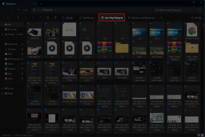 Xóa File Trong Thùng Rác Xóa File Trong Thùng Rác