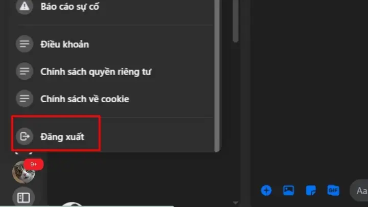 Đăng Xuất Trên Messenger Nền Web (messenger.com)