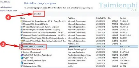 Cách Gỡ Opera, Uninstall Trình Duyệt Opera Ra Khỏi Máy Tính