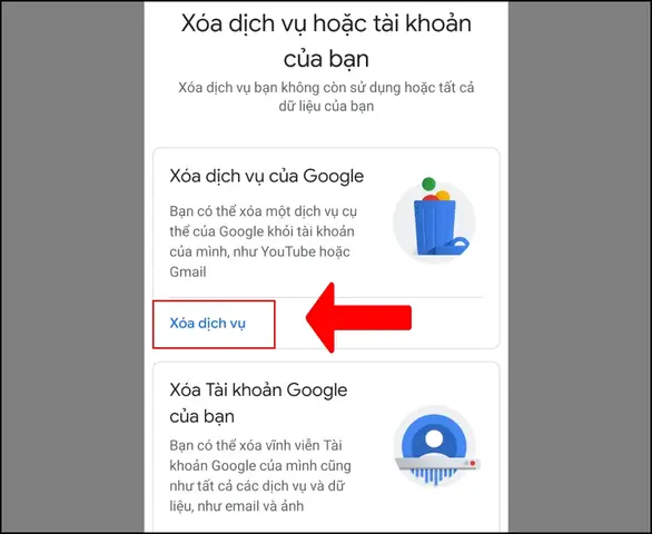 - Bước 2: Thao Tác Xóa Tài Khoản Gmail - Bước 2: Thao Tác Xóa Tài Khoản Gmail