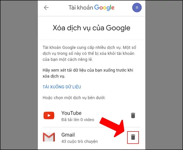 - Bước 2: Thao Tác Xóa Tài Khoản Gmail - Bước 2: Thao Tác Xóa Tài Khoản Gmail
