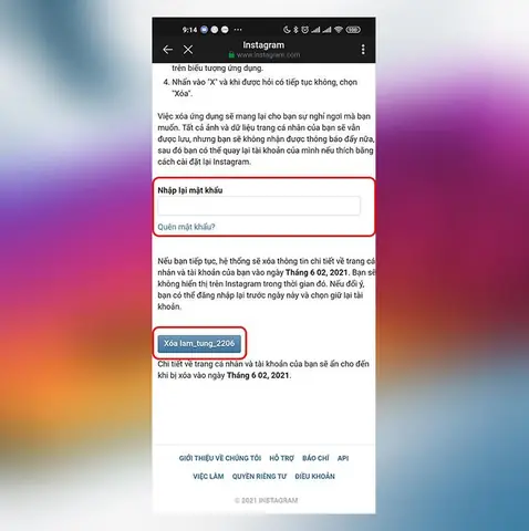 Cách Xóa Tài Khoản Instagram Trên Điện Thoại