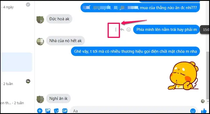2xóa Dòng Tin Nhắn Messenger Trên Máy Tính