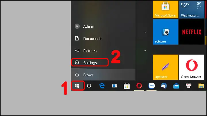 – Trên Windows 10