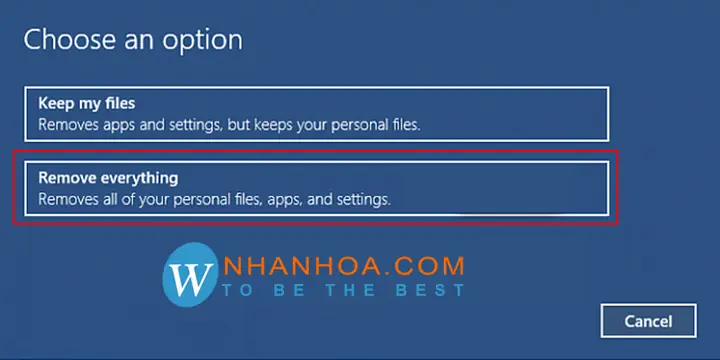 Trường Hợp 2: Cài Lại Win 10 Xóa File Dữ Liệu