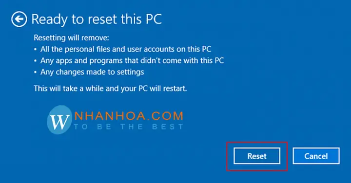 Trường Hợp 2: Cài Lại Win 10 Xóa File Dữ Liệu