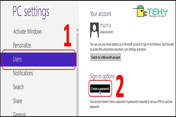Cách Cài Mật Khẩu Máy Tính Windows 8.1